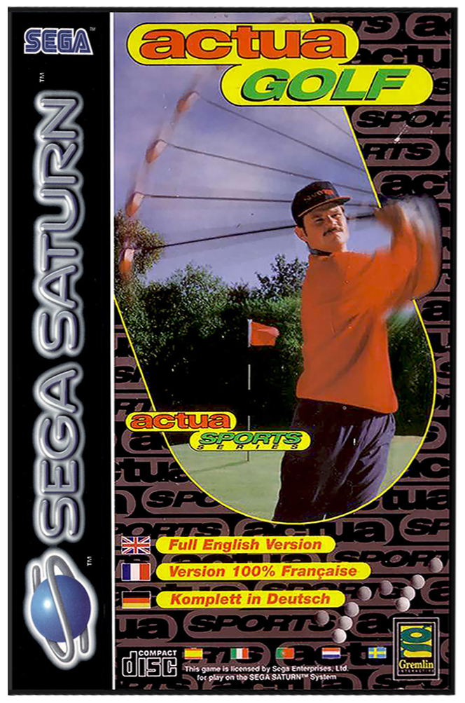 Actua Golf box art for Sega Saturn